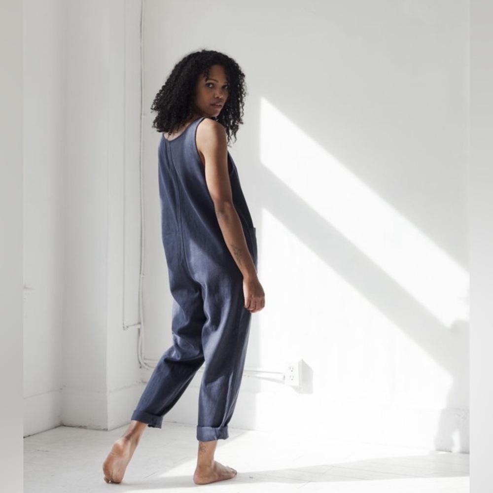 Jungmaven - Button Front Jumper in Navy; Medium. - Picture 4 of 13